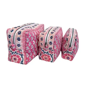 3 Piece Travel Bags in Pink