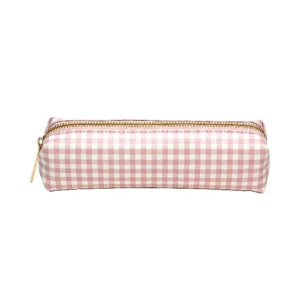 Ballerina Pink Check Slim Pencil Case