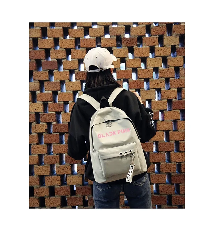 Black Pink Travel Backpack