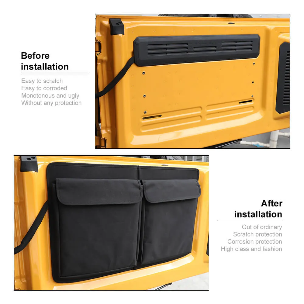 Black Tailgate Door Storage Bag Case Cover Tool Organizer For Ford Bronco 2021  Accessories | CheroCar