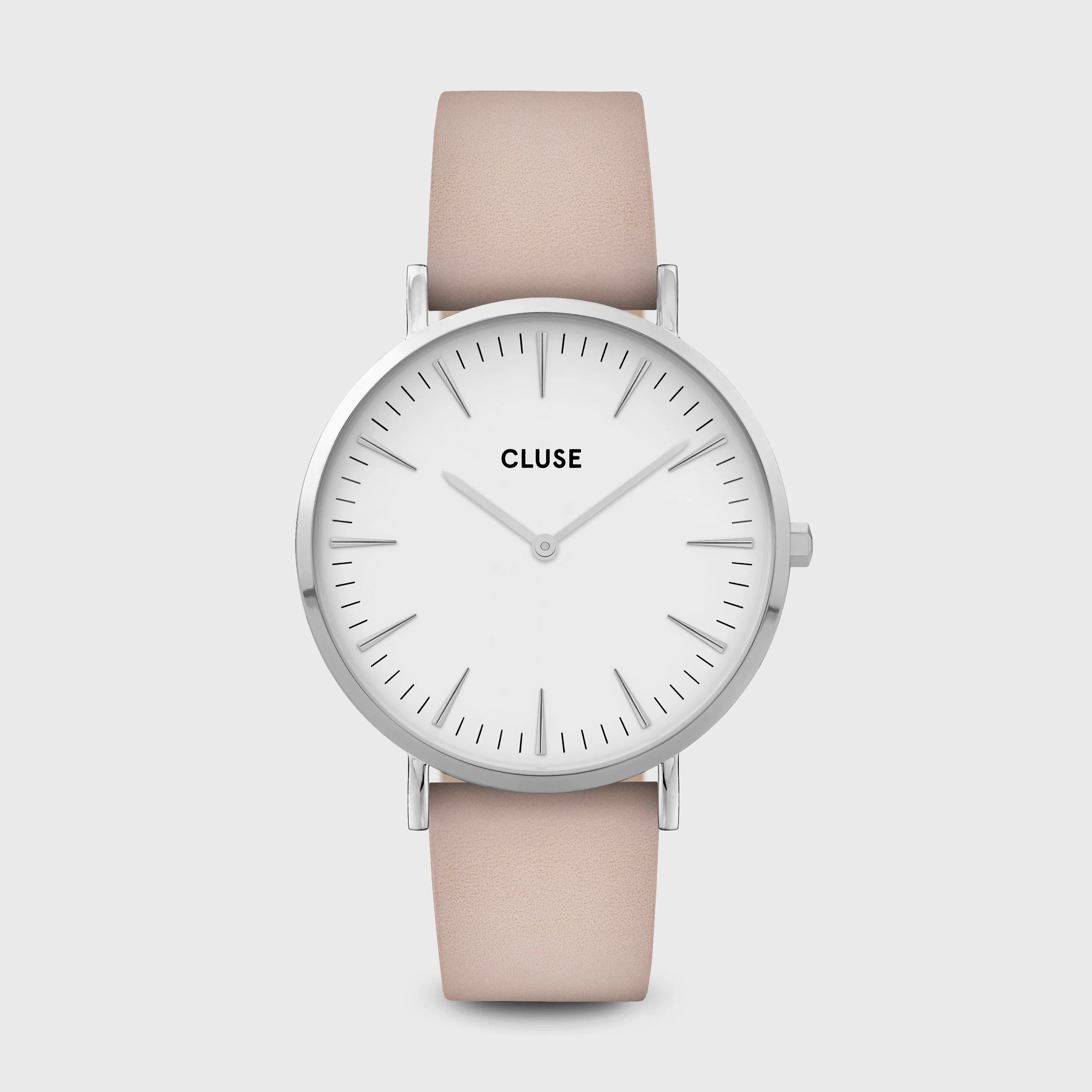 Boho Chic Leather Nude, Silver Colour