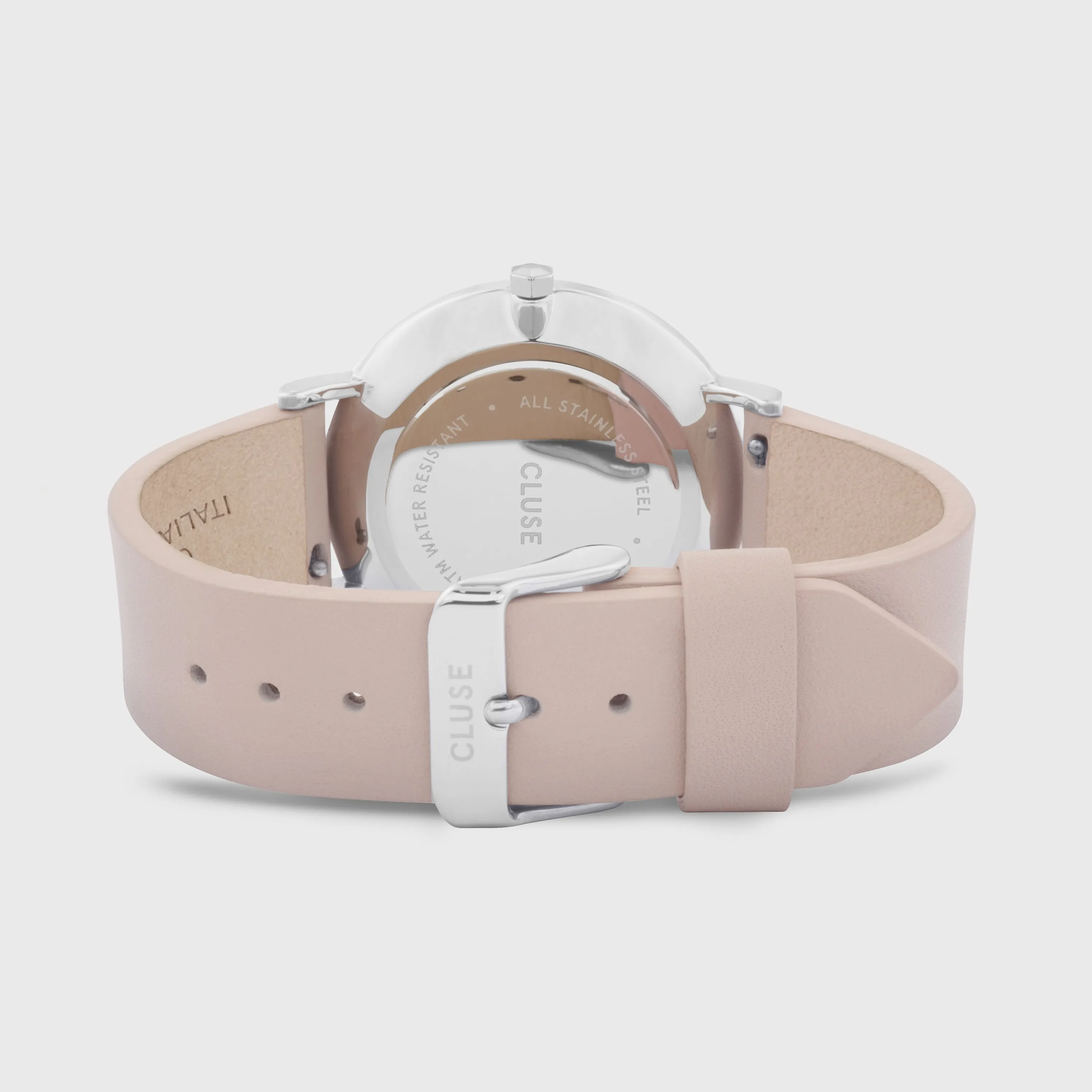 Boho Chic Leather Nude, Silver Colour