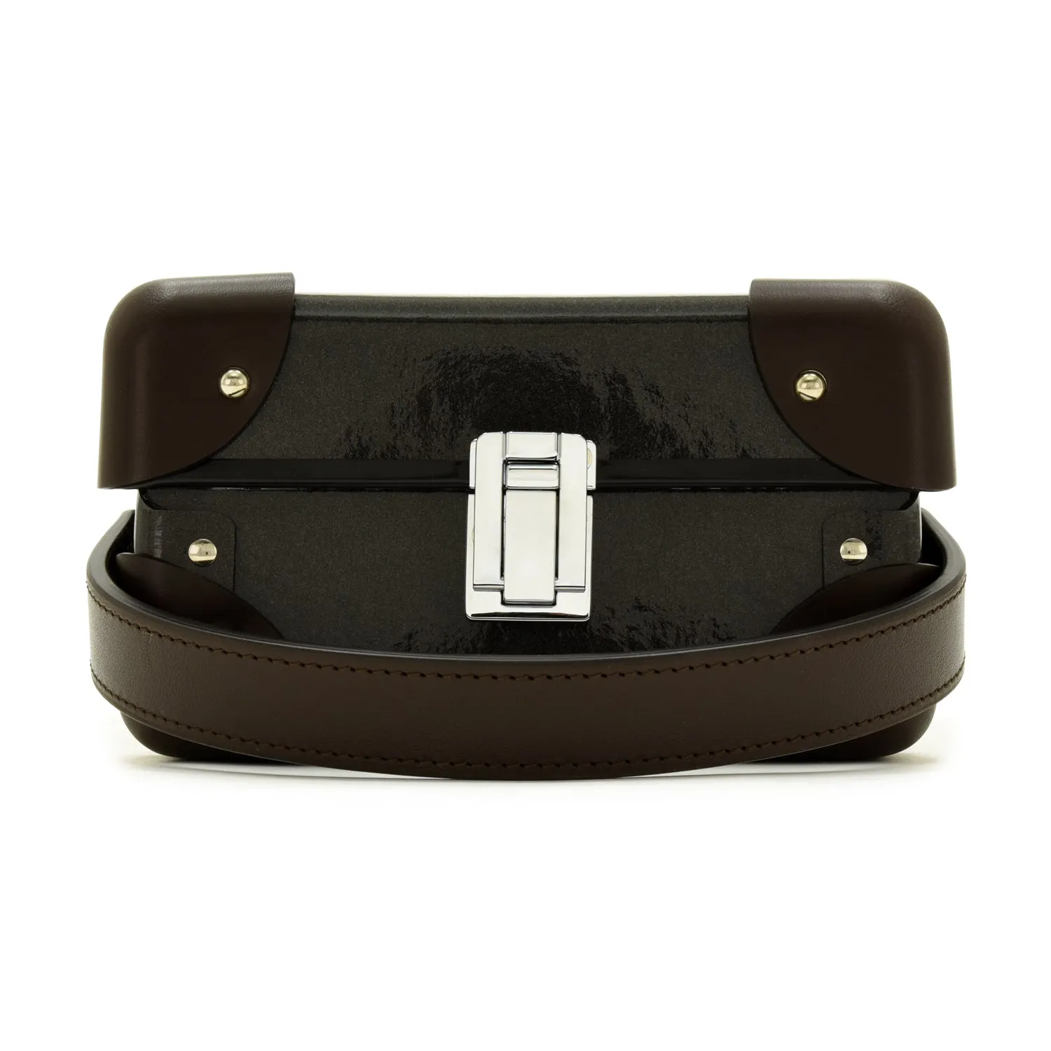 Caviar · 3-Slot Watch Case | Caviar/Chocolate