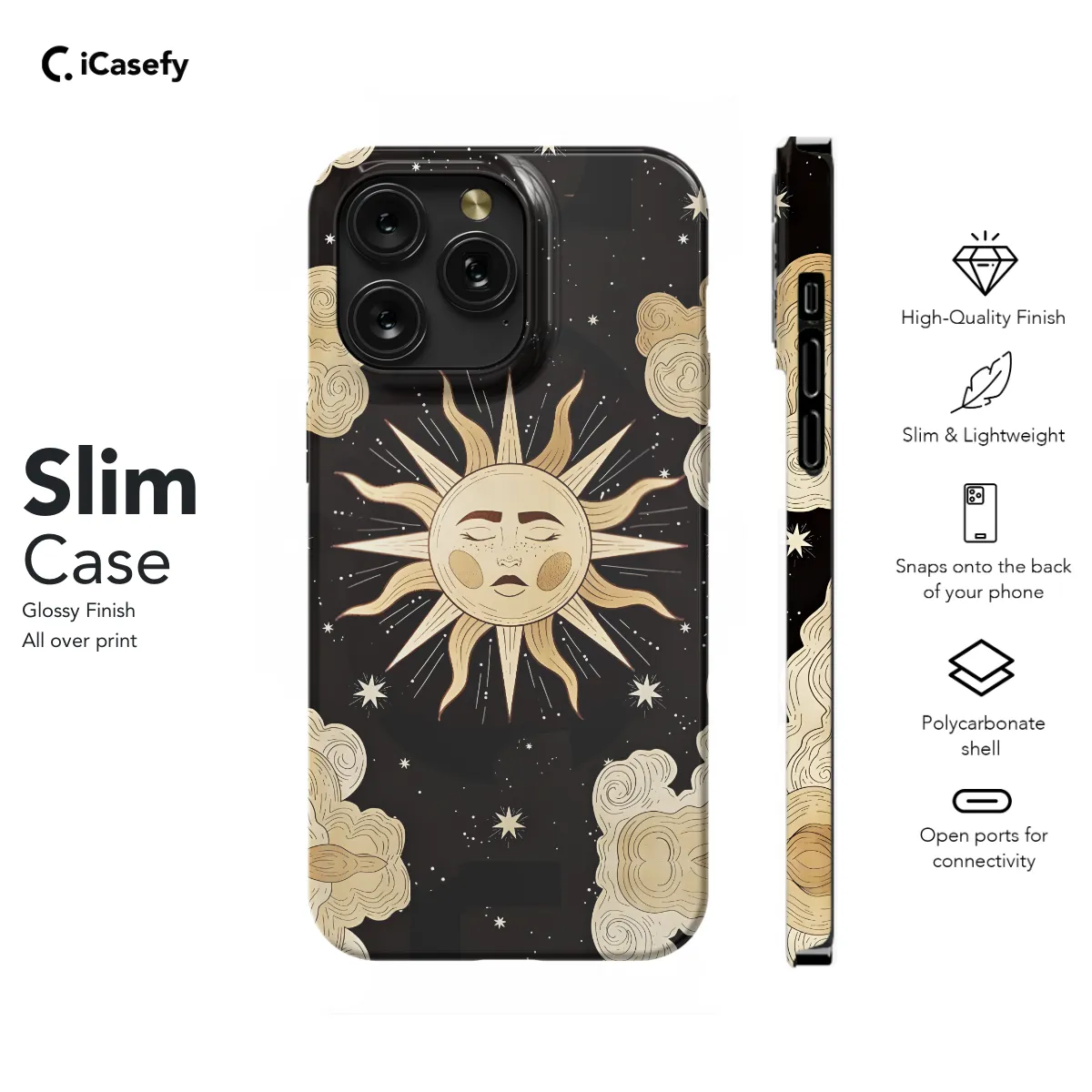 Celestial Night Sun Stars Phone Case iPhone Samsung Pixel & More 296