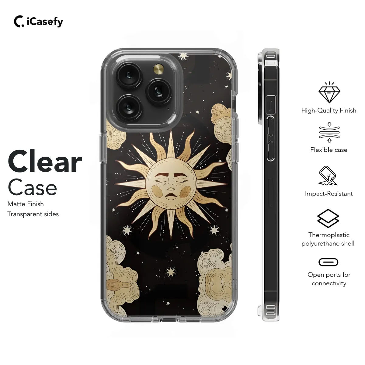 Celestial Night Sun Stars Phone Case iPhone Samsung Pixel & More 296