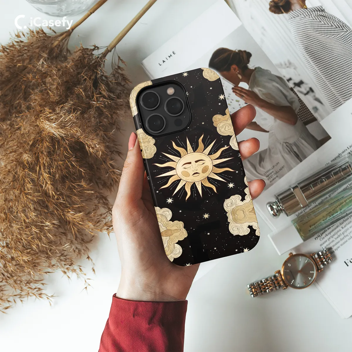 Celestial Night Sun Stars Phone Case iPhone Samsung Pixel & More 296