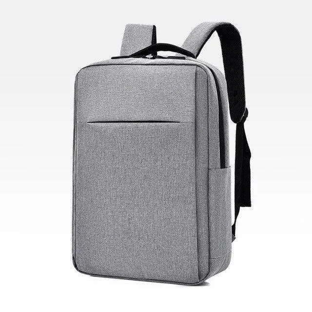 Chic Urban Laptop Backpack with USB Charging Port - Trendy Polyester Bag for Commuting and Travel