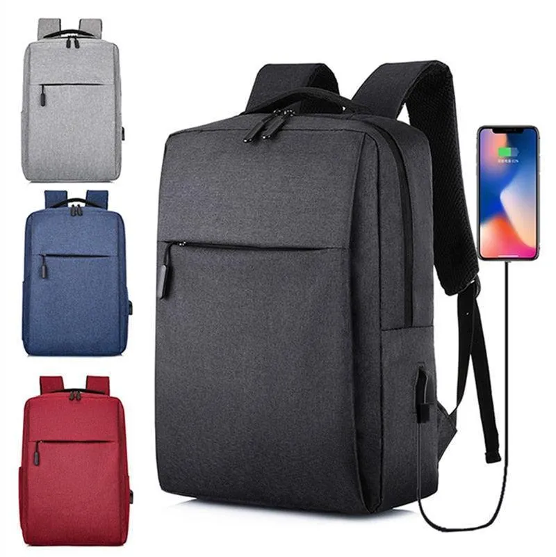 Chic Urban Laptop Backpack with USB Charging Port - Trendy Polyester Bag for Commuting and Travel