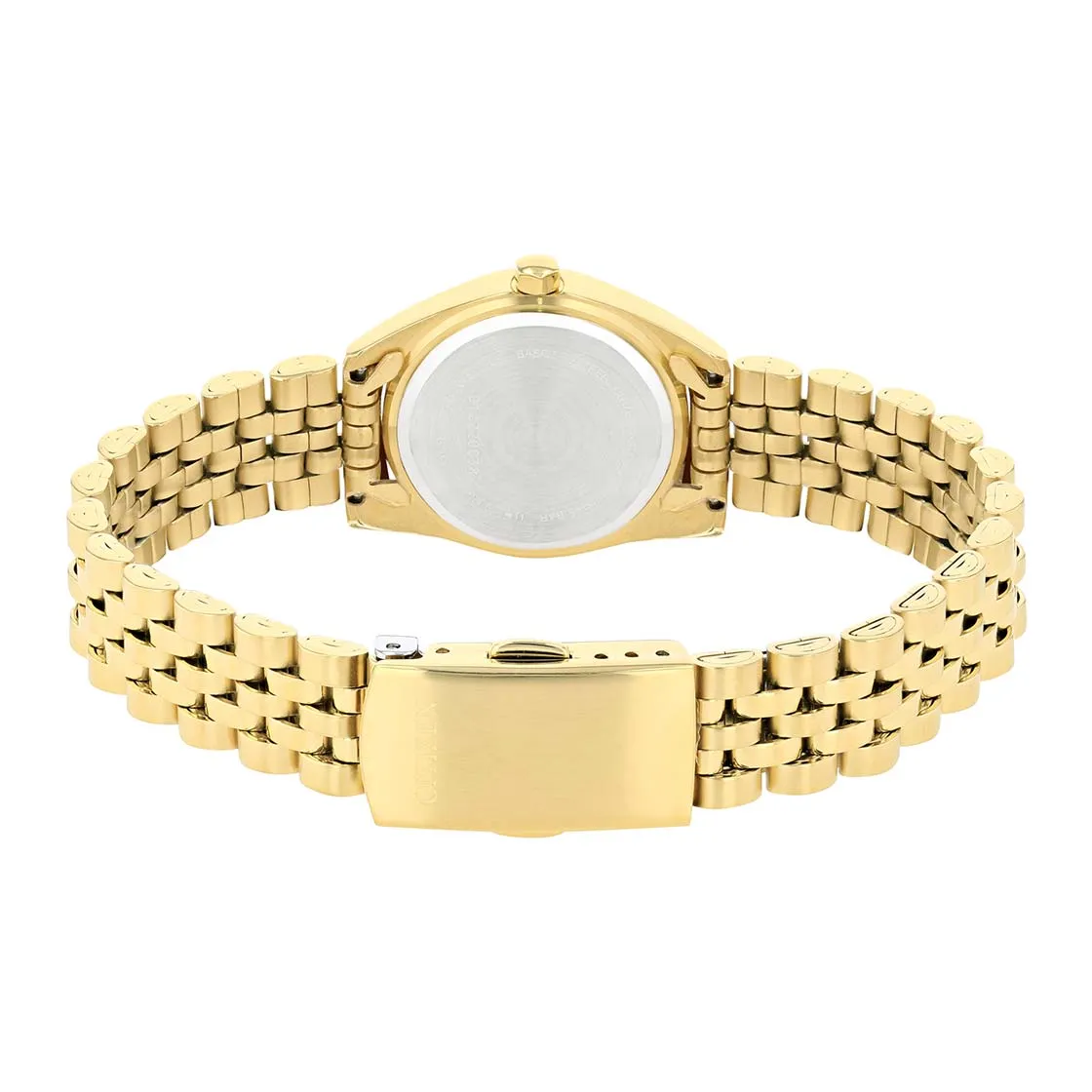 Citizen Ladies Swarovski Crystal Quartz Mother of Pearl Gold Dress Watch EU6062-50D