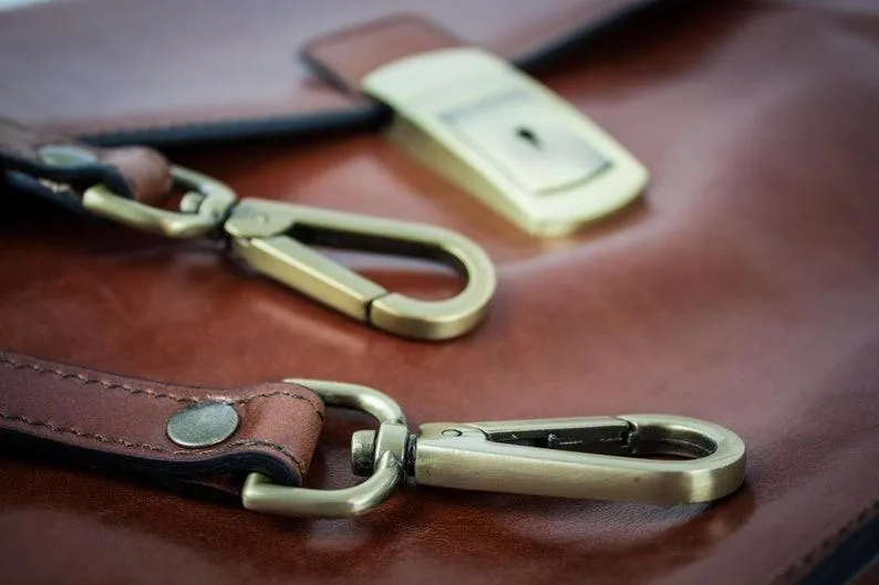 Council Briefcase - Brown Leather