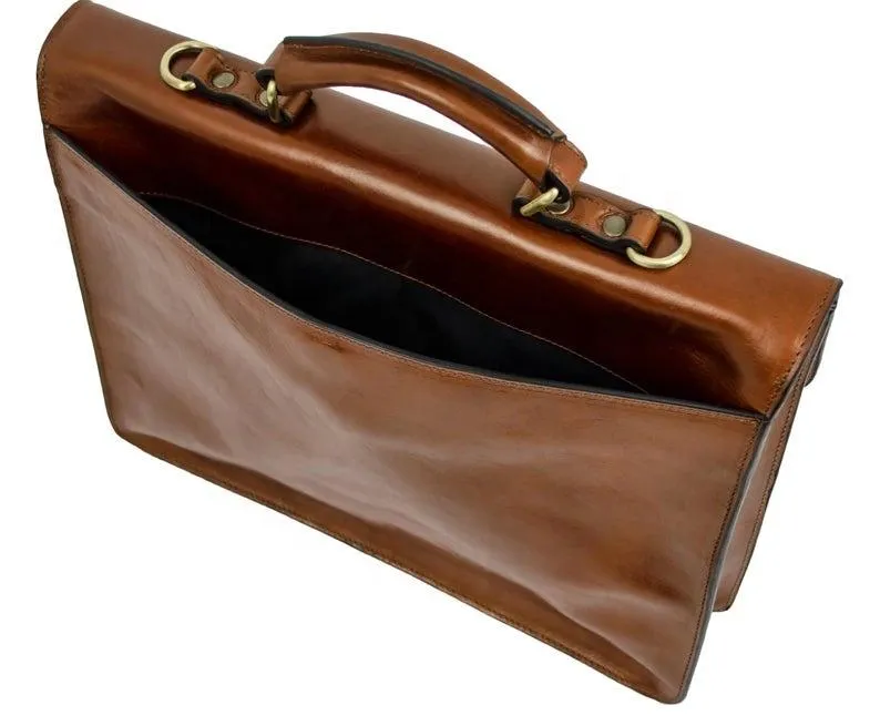 Council Briefcase - Brown Leather