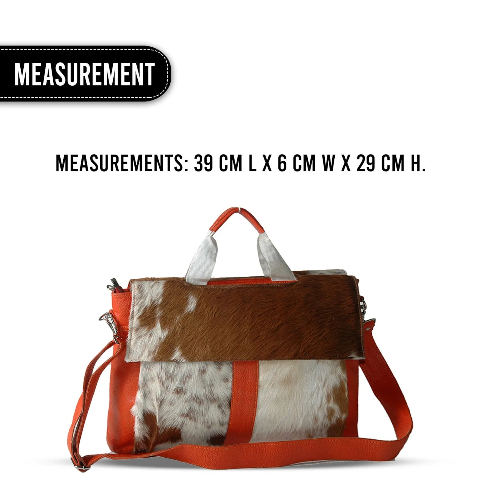 Cowhide office briefcase bag