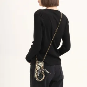 Cross-body Vintage Floral Phone Case with Chain