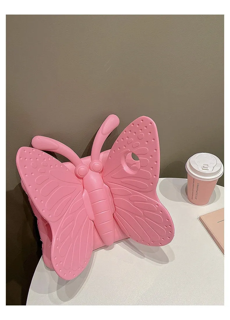 Cute Butterfly with Built in Foldable Wings Stand Design Protective Shockproof Case for iPad 2017 2018 2019 2020 2021 2022 Pro Air 1 2 3 4 5