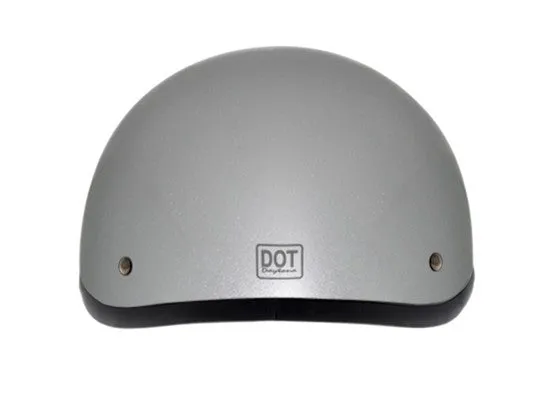 Daytona D.O.T Skull Cap Motorcycle Helmet Silver Metallic