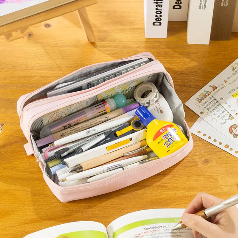 Flip Drawer Double Sided Zipper Pencil Case