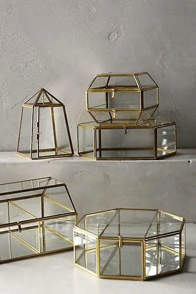 Geometric Hexagon Ring Box Jewelry Box (M)
