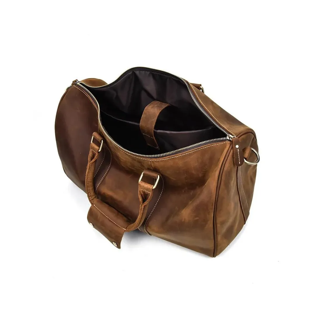 Handmade Genuine Leather Travel Weekender Bag