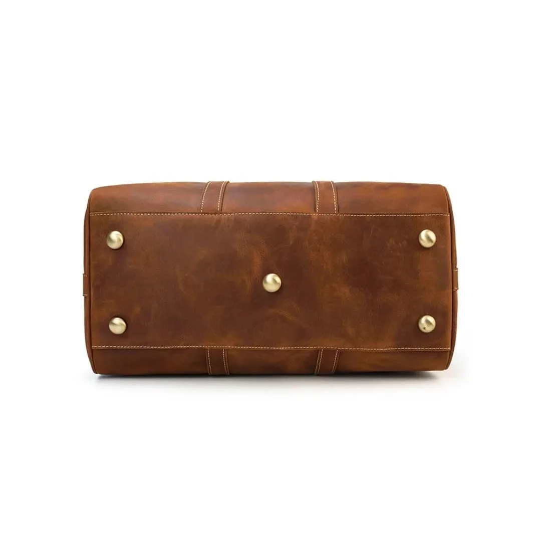 Handmade Genuine Leather Travel Weekender Bag