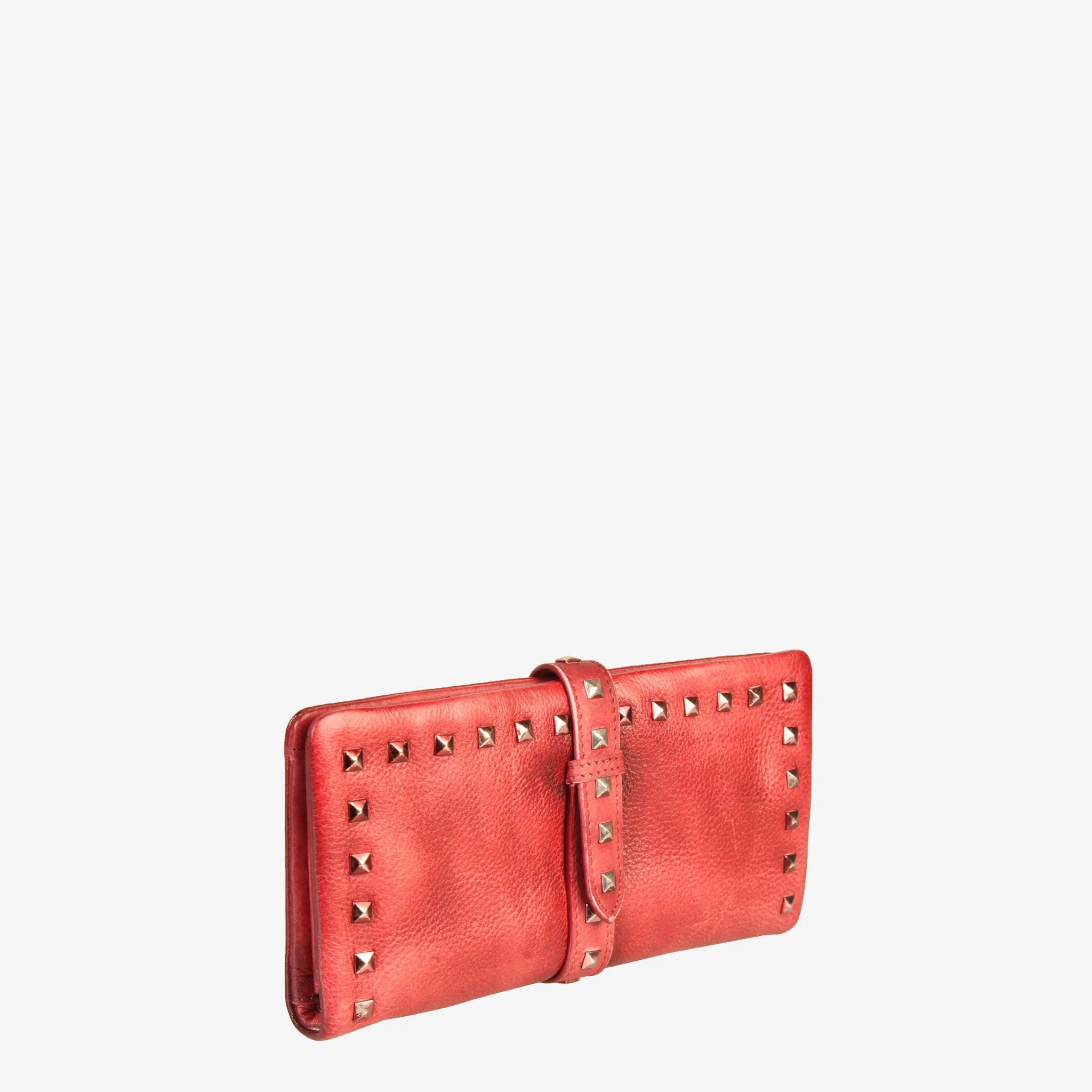 Leather Stylish Studded Card Holder Wallet