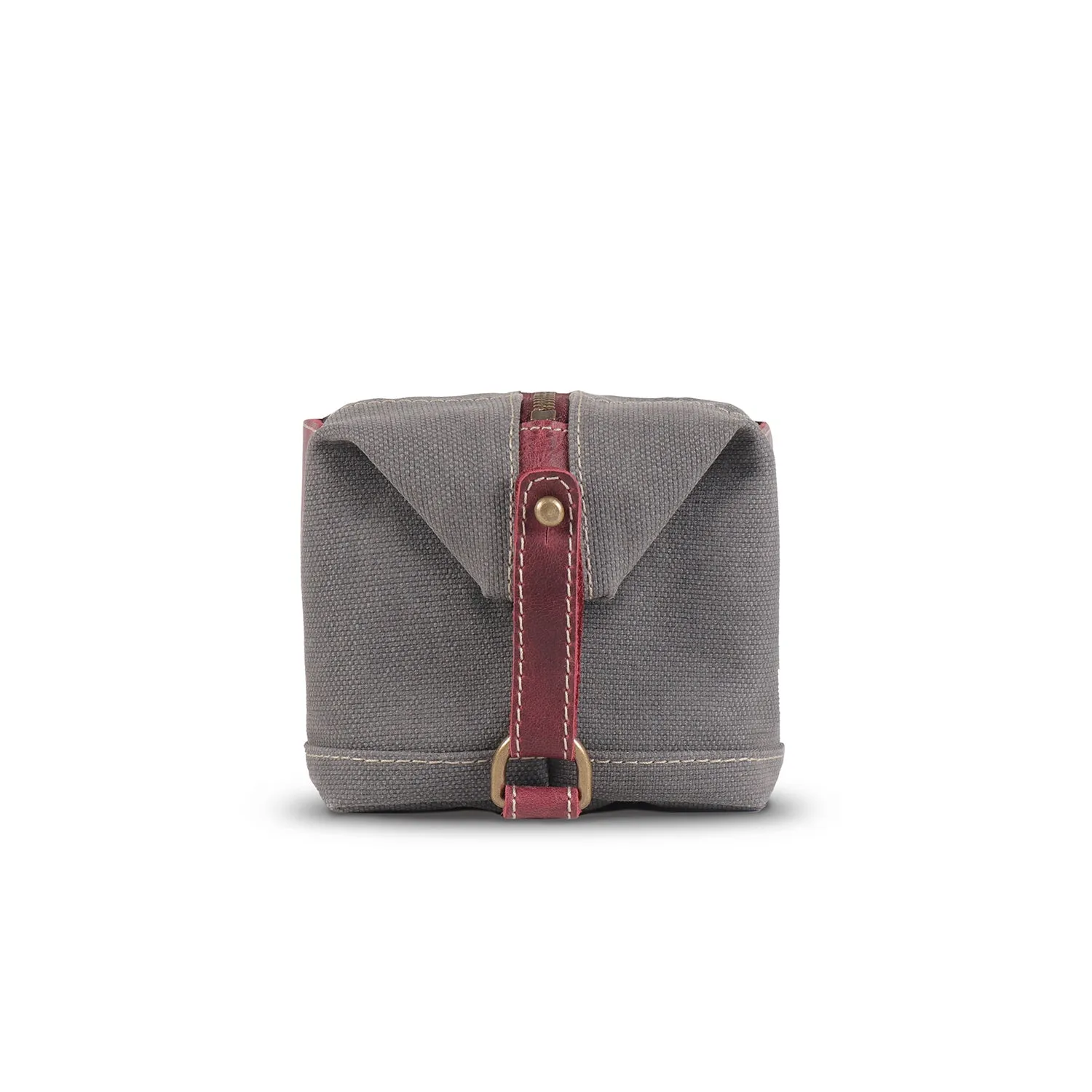 Londo Toiletry Bag Top Grain Leather and Canvas Travel Bag Dopp Kit Makeup Case, Cosmetic Bag