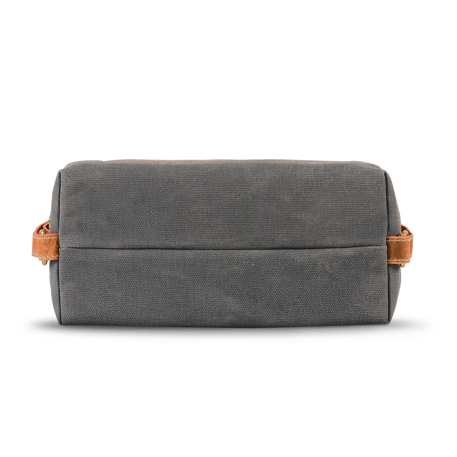 Londo Toiletry Bag Top Grain Leather and Canvas Travel Bag Dopp Kit Makeup Case, Cosmetic Bag