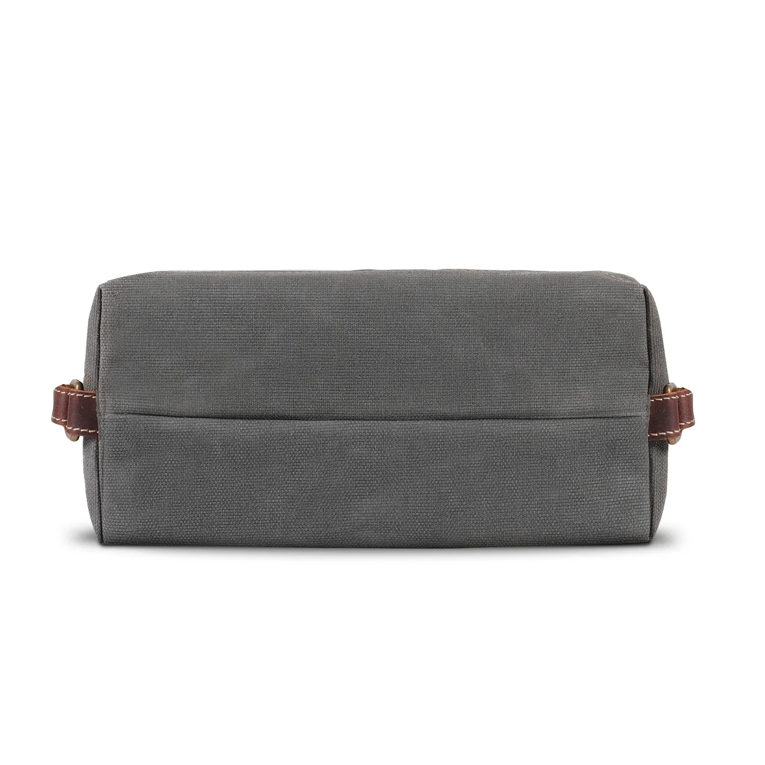 Londo Toiletry Bag Top Grain Leather and Canvas Travel Bag Dopp Kit Makeup Case, Cosmetic Bag