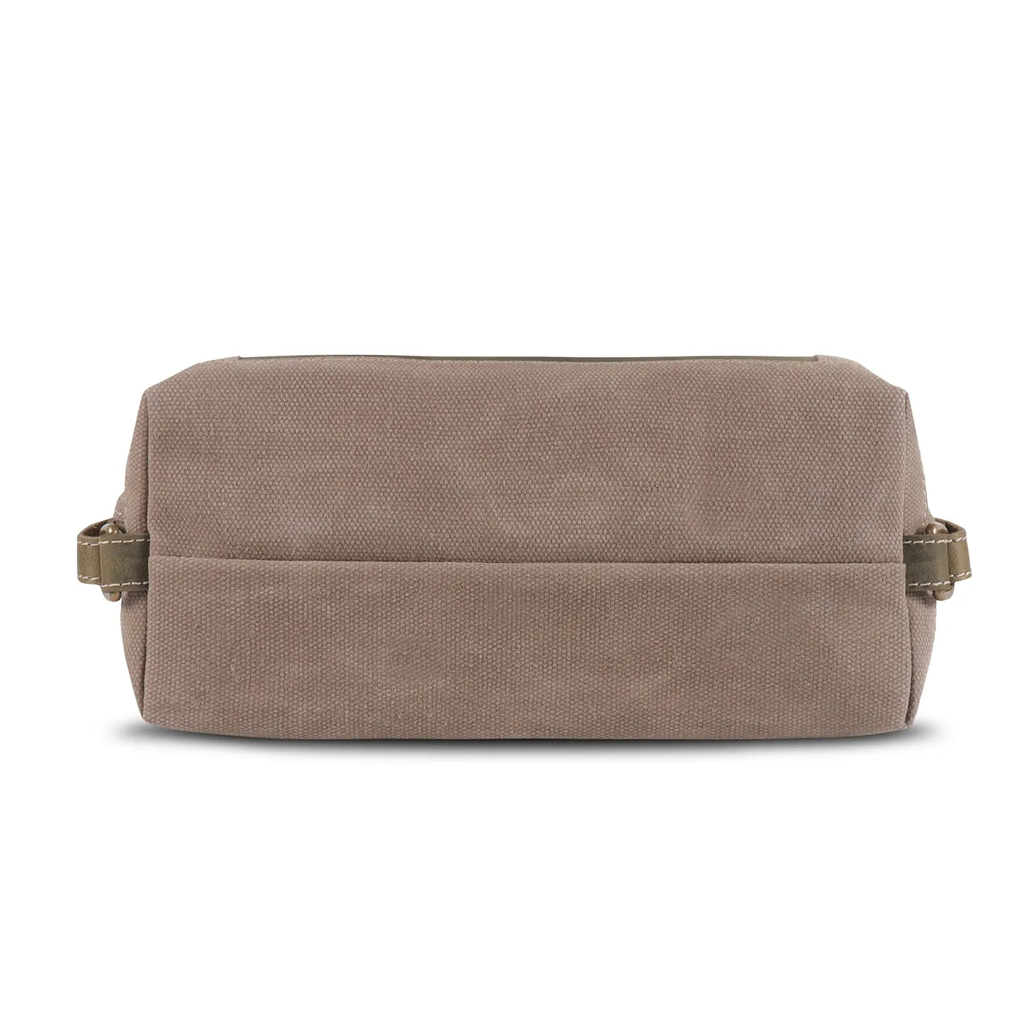 Londo Toiletry Bag Top Grain Leather and Canvas Travel Bag Dopp Kit Makeup Case, Cosmetic Bag