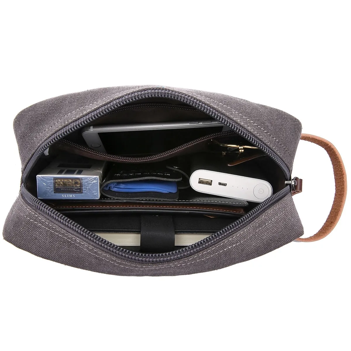 Mad Man Canvas & Leather Dopp Kit - Multiple Colors