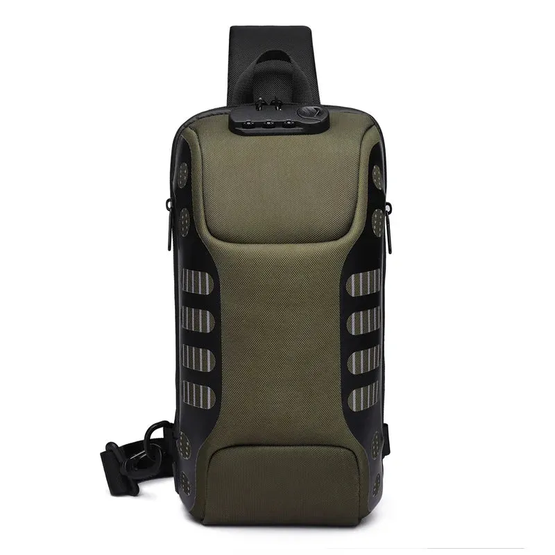 OZUKO Sling Bag Anti-theft Shoulder Crossbody Waterproof Chest Backpack with USB Charging Port