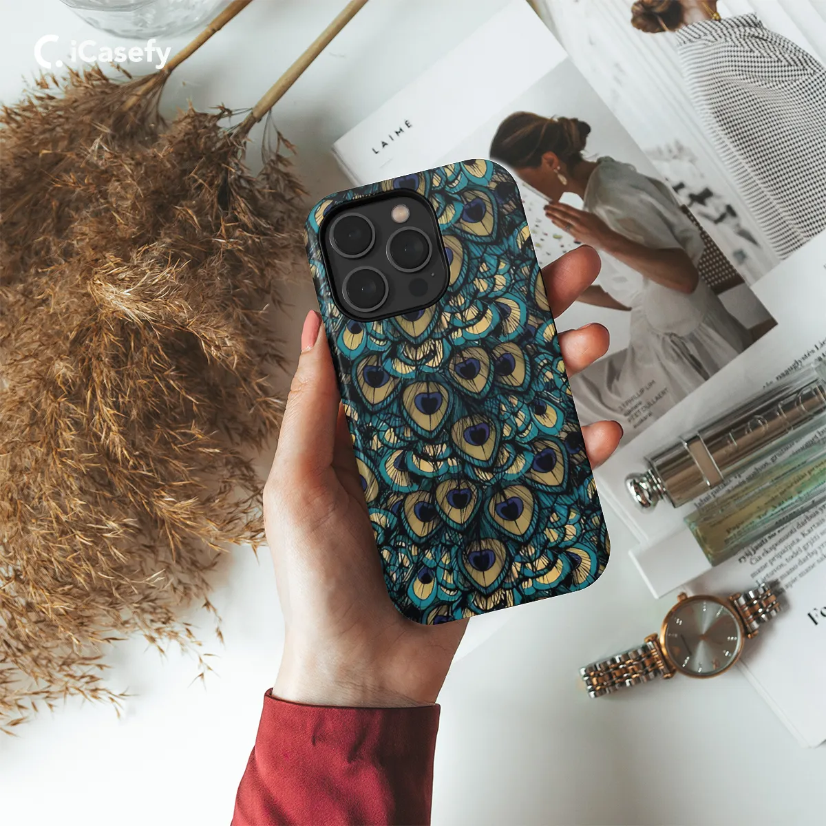 Peacock Feather Phone Case iPhone Samsung Pixel & More 188