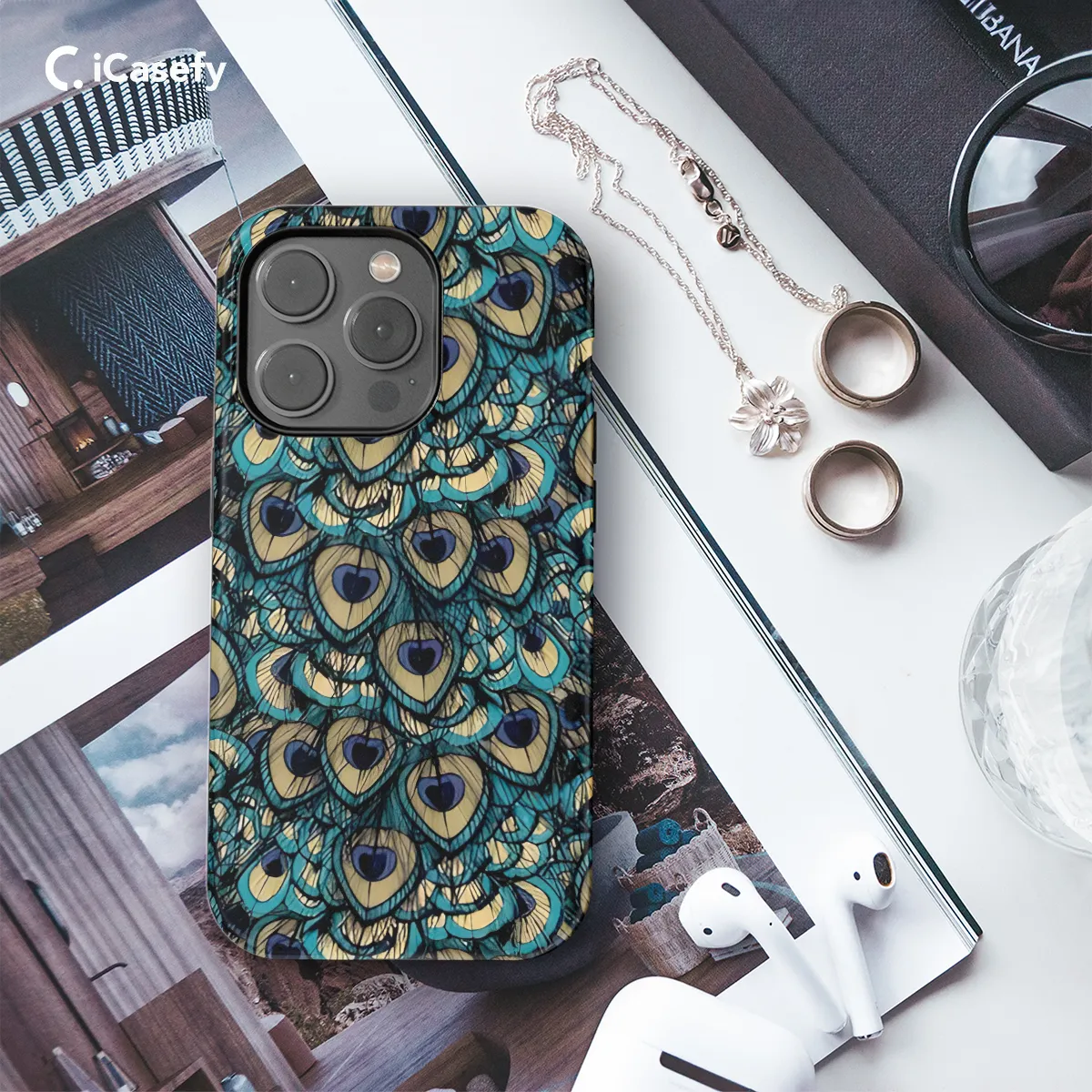 Peacock Feather Phone Case iPhone Samsung Pixel & More 188