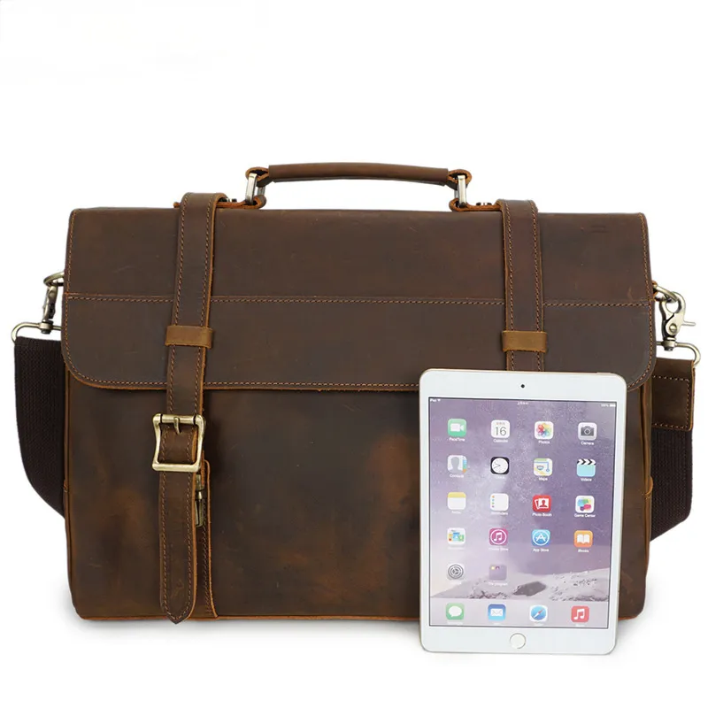 Retro Handmade Leather Briefcase