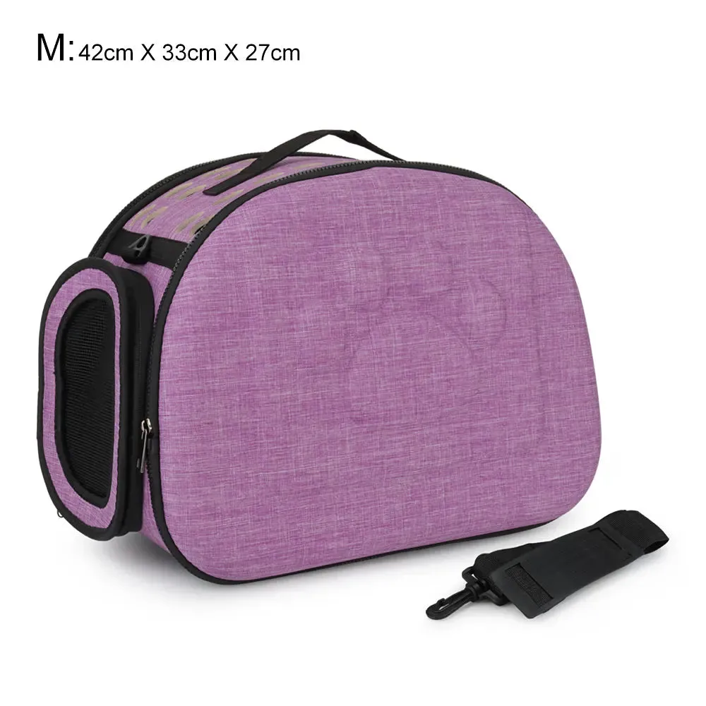 Rose purple gray handbag foldable and portable for dogs and cats Perfect for shoulder carries or driving