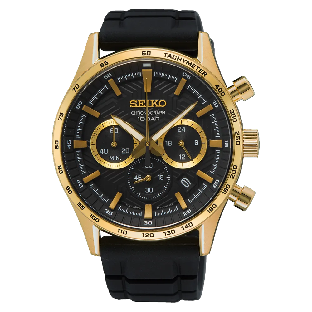 Seiko Gold Case Chronograph Men's Watch SSB446P