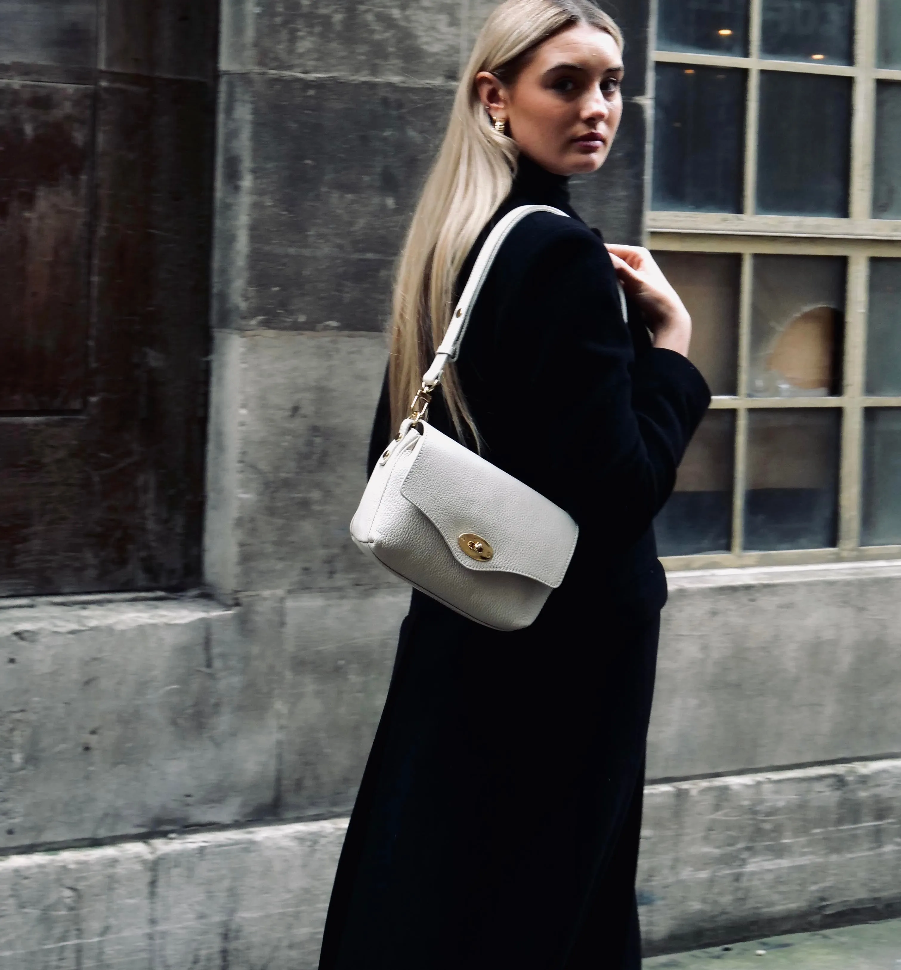 The Maddie Midi Stone Leather Bag