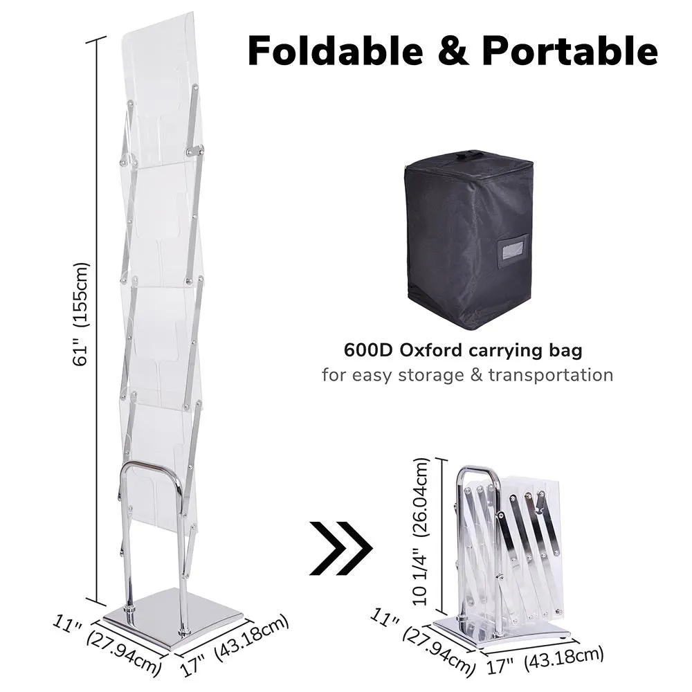 TheLAShop Literature Stand Magazine Brochure Holder Rack 4 Pocket