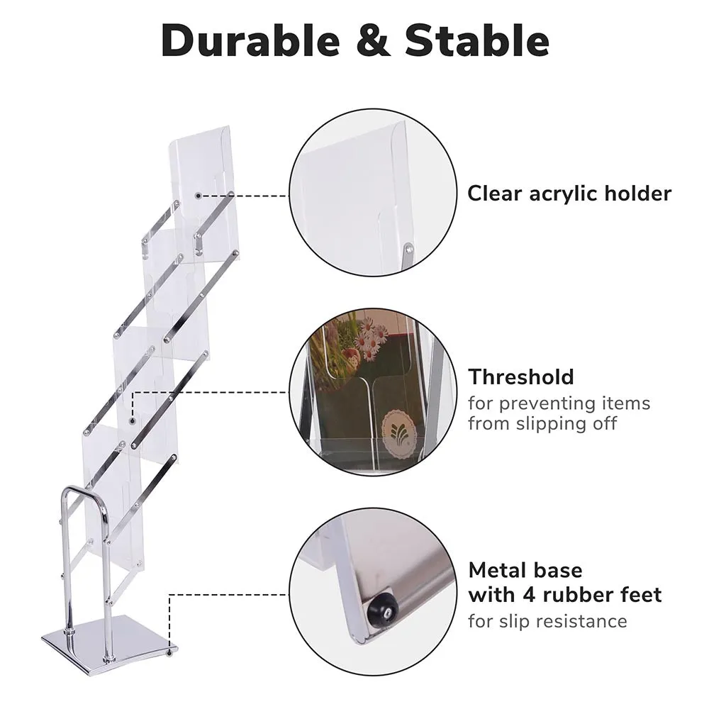 TheLAShop Literature Stand Magazine Brochure Holder Rack 4 Pocket