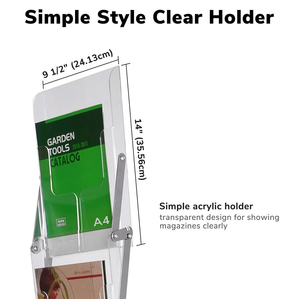 TheLAShop Literature Stand Magazine Brochure Holder Rack 4 Pocket