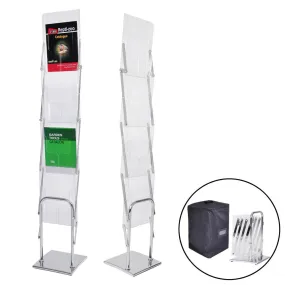 TheLAShop Literature Stand Magazine Brochure Holder Rack 4 Pocket