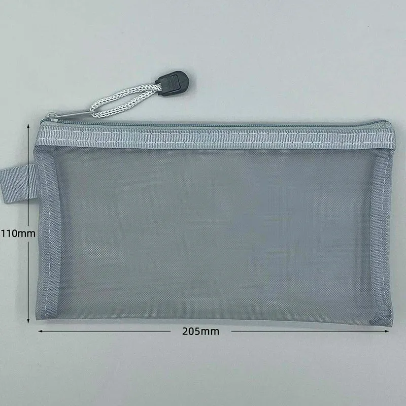Transparent Mesh Single / Double Zipper Pencil Case
