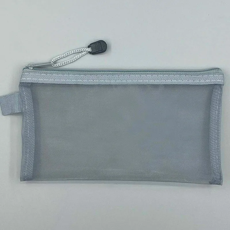 Transparent Mesh Single / Double Zipper Pencil Case