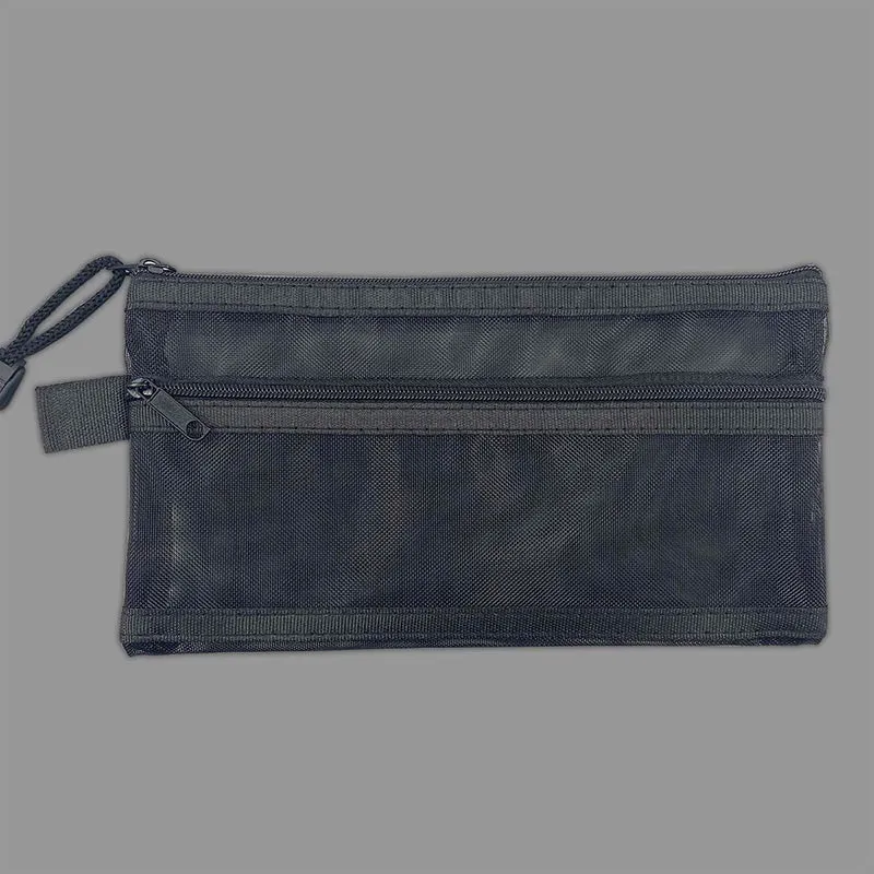 Transparent Mesh Single / Double Zipper Pencil Case