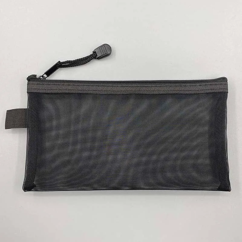 Transparent Mesh Single / Double Zipper Pencil Case