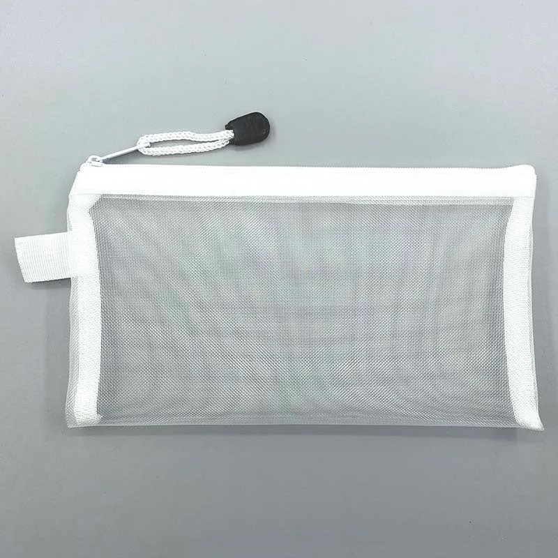 Transparent Mesh Single / Double Zipper Pencil Case
