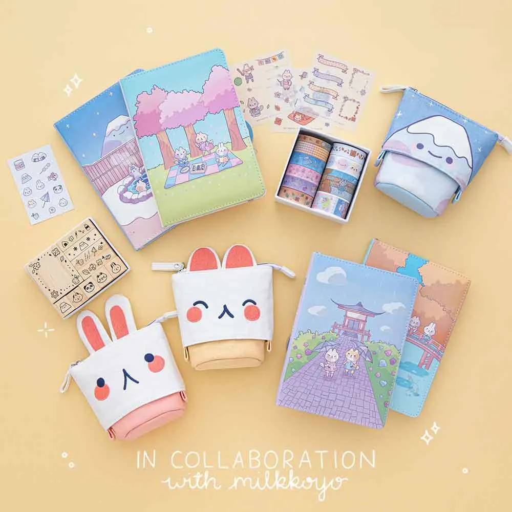 Tsuki ‘Four Seasons’ Embroidered Pop-Up Pencil Case ☾ @milkkoyo x NotebookTherapy
