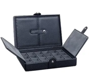 UNDERWOOD (LONDON) - 48-Unit Carbon Cufflinks Box | UN5224/CF