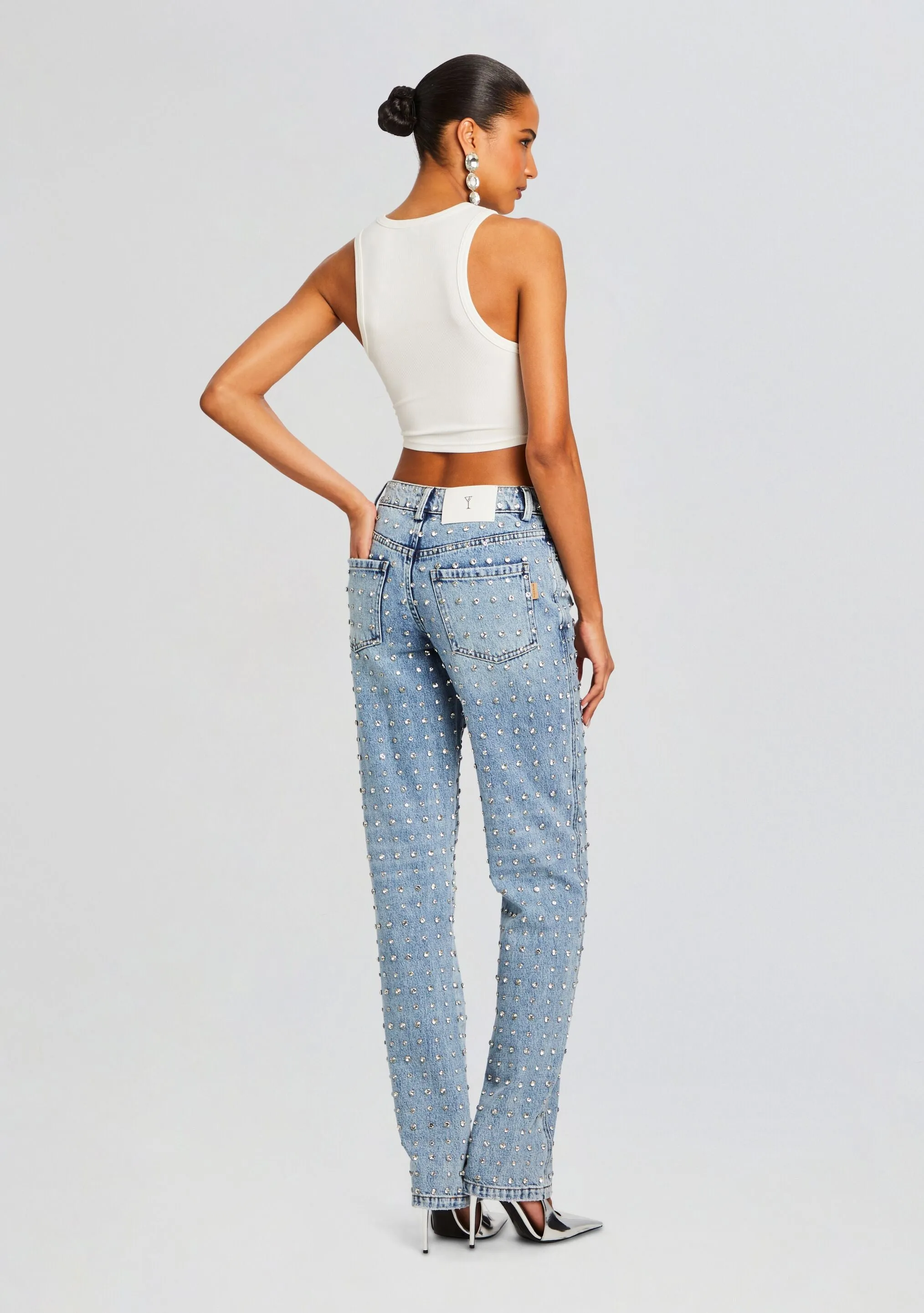 Vero Embellished Denim Pant