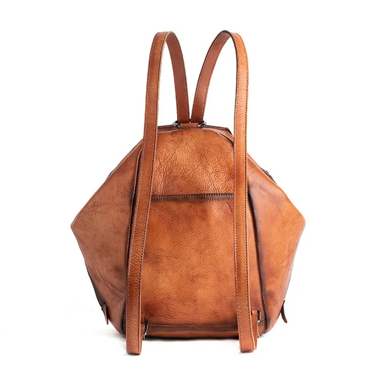 Vintage Womens Genuine Leather Rucksack Backpack Purse Handbags For Women