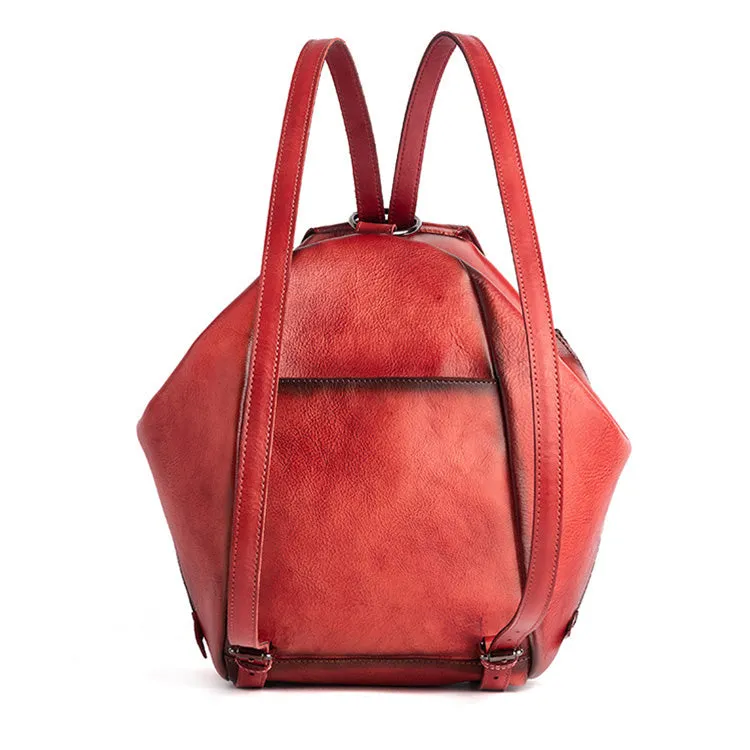 Vintage Womens Genuine Leather Rucksack Backpack Purse Handbags For Women